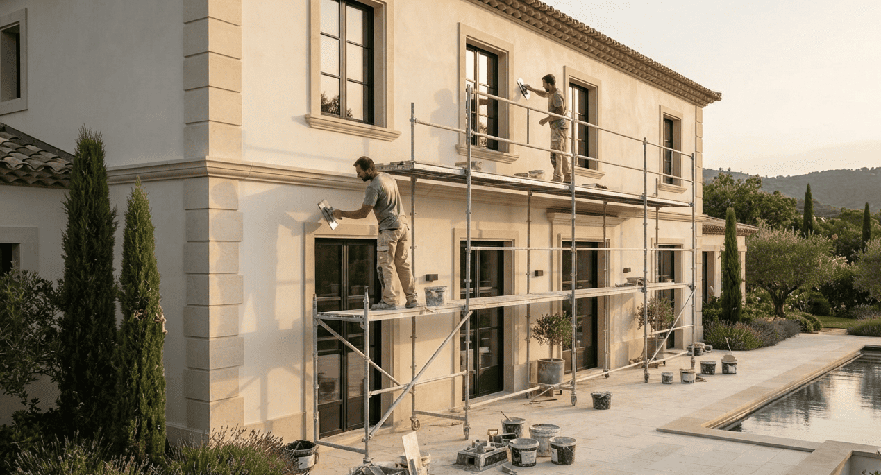 Réalisation de façade moderne après rénovation à Mâcon - AL'NOVA Façade